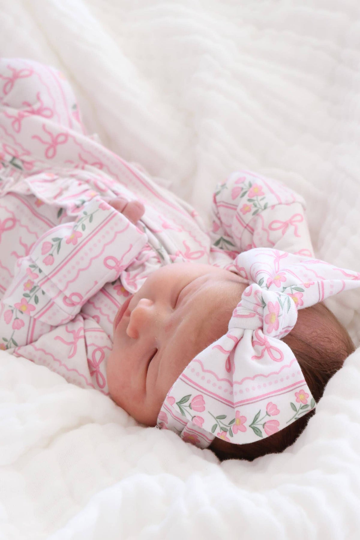 Coquette Garden Knit Bow Headwrap