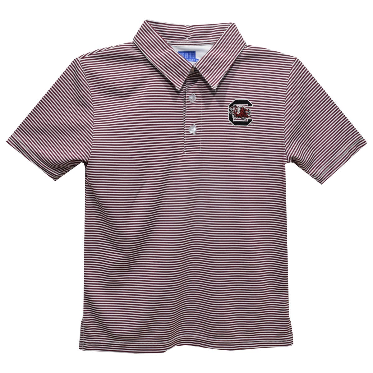 South Carolina Gamecock Embroidered Stripe Polo
