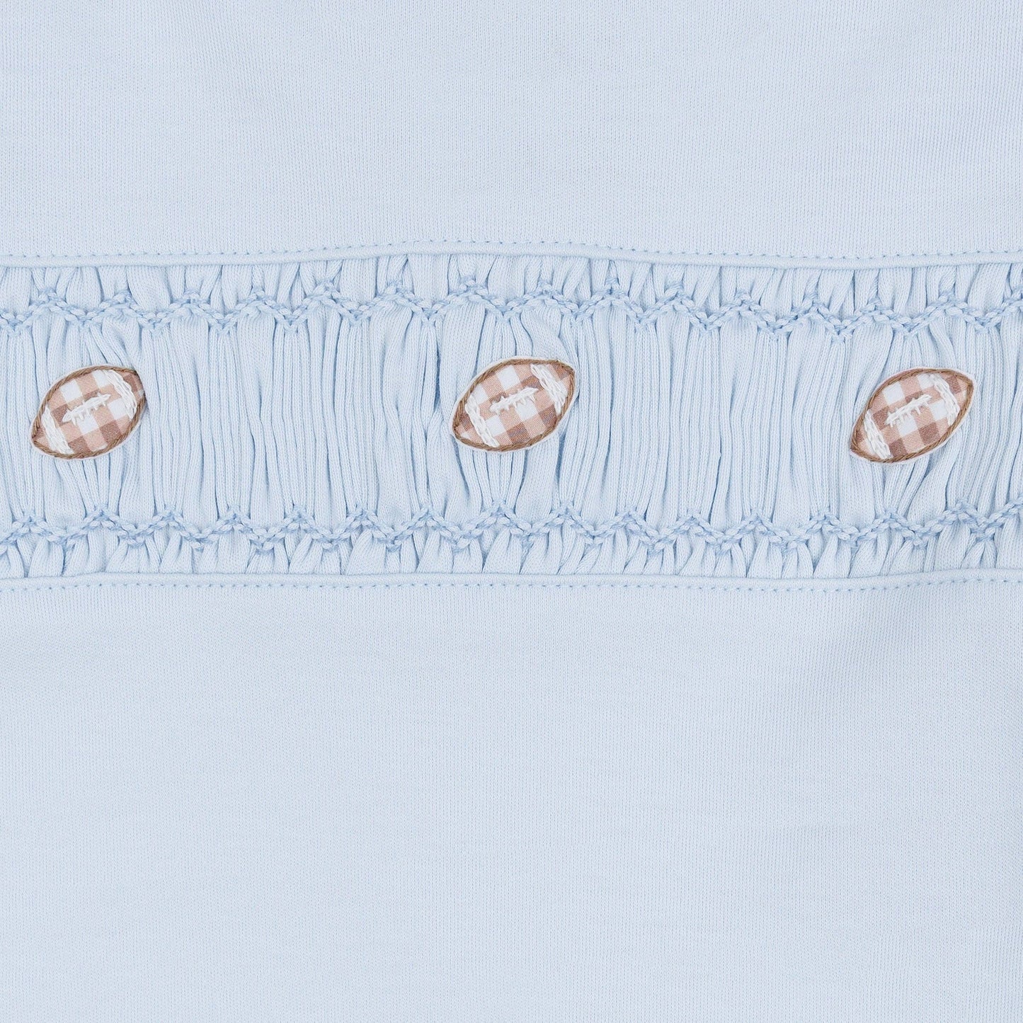 Tiny Tailgater Smocked Bubble - Light Blue