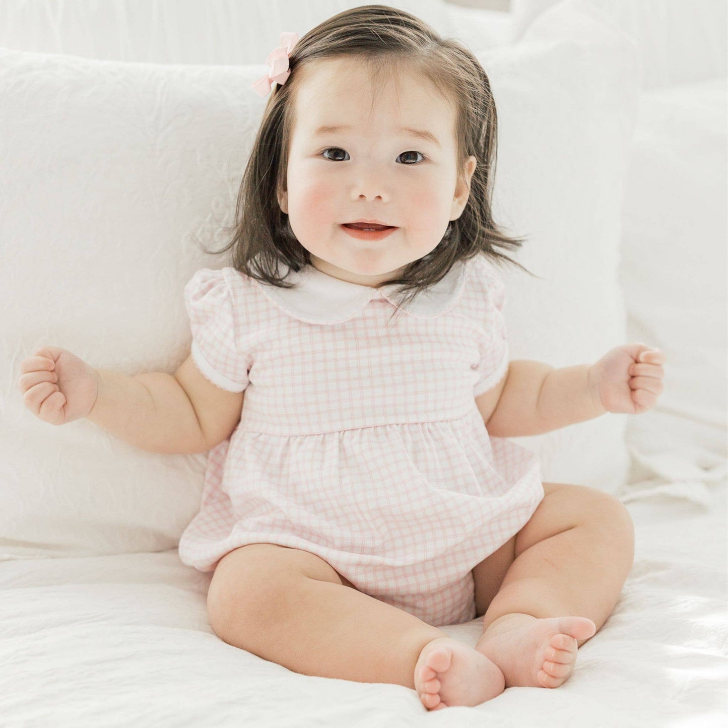 The Gingham collard Bubble - Pink