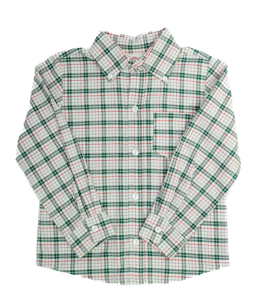 Holiday Golden Fields Plaid Conrad Button Up Shirt