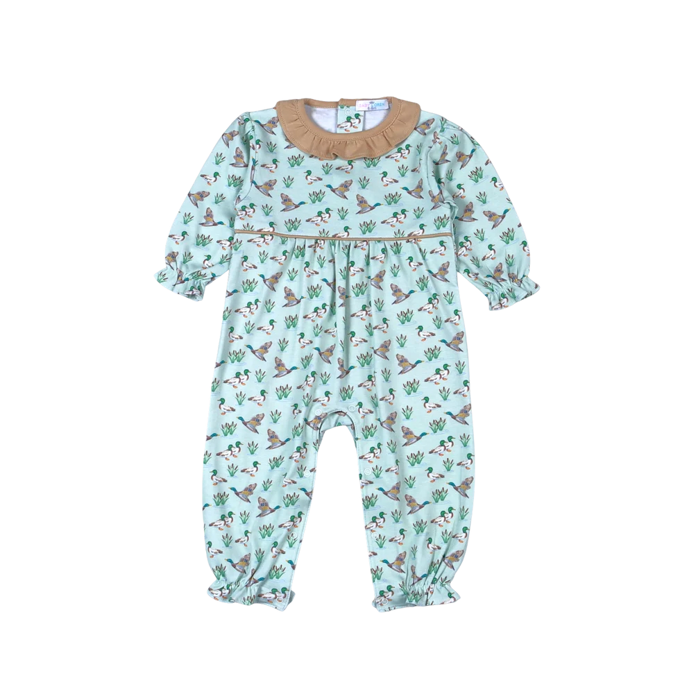 Mallard Ducks Scallop Collar Romper