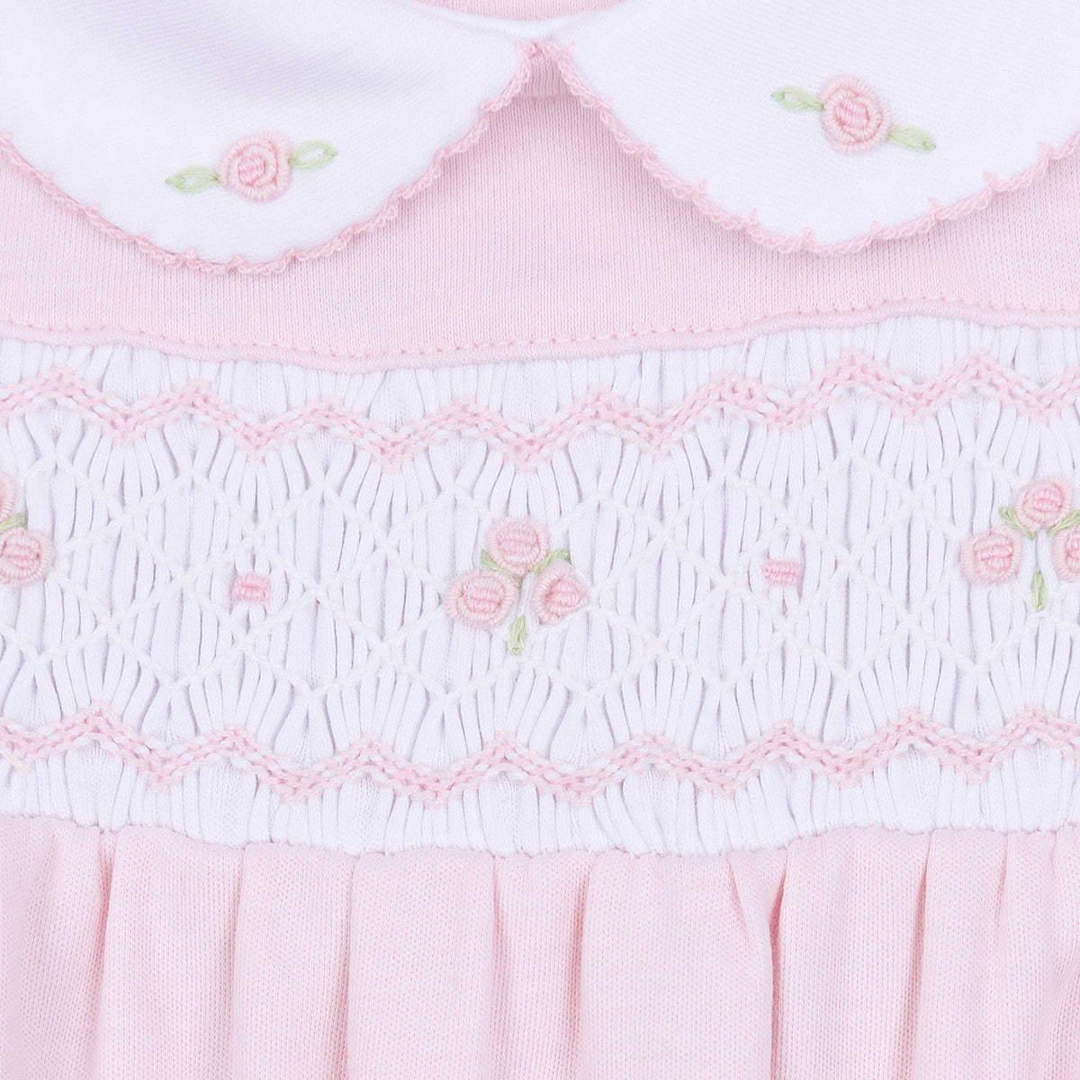 Lillian Pink Smocked Footie