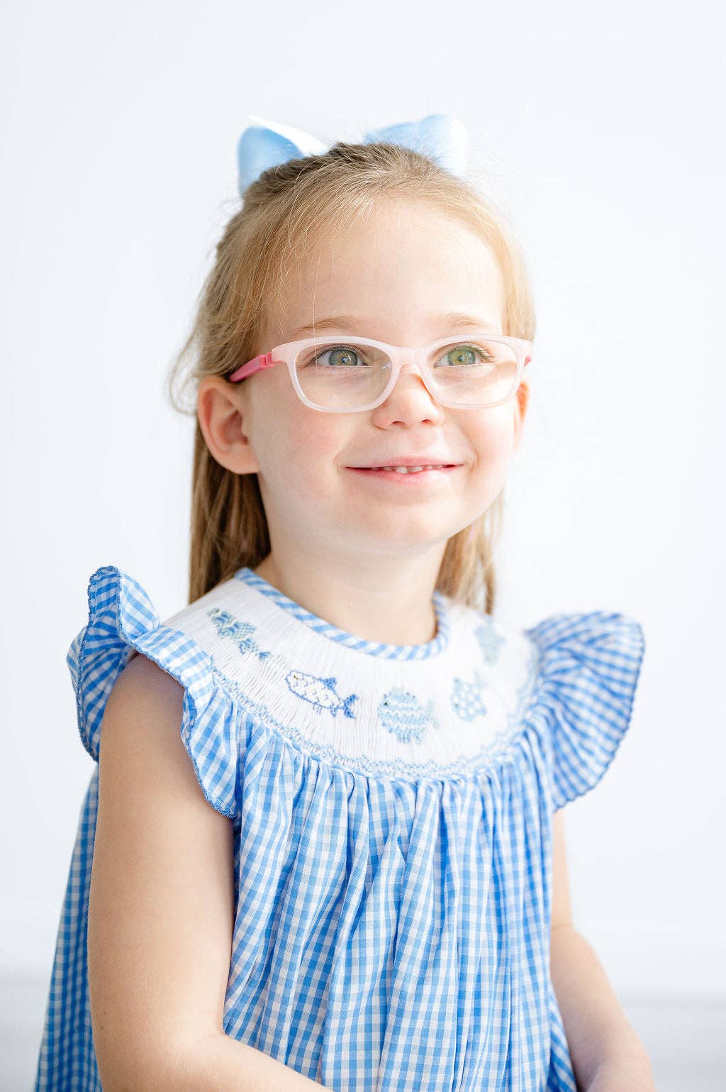 Blue Fish Smocked Bloomer Set
