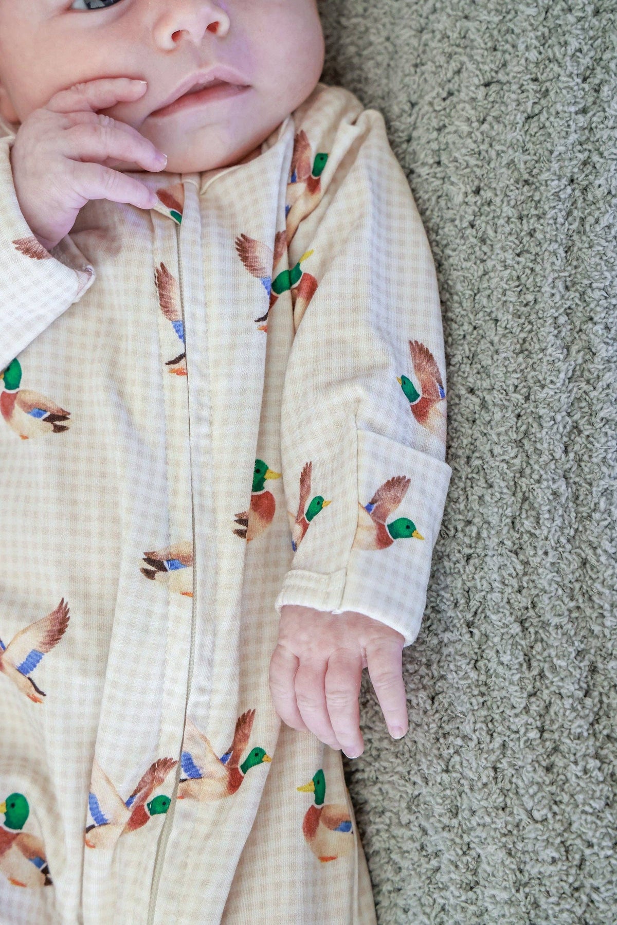 Little Mallard | Bamboo Zipper Footie