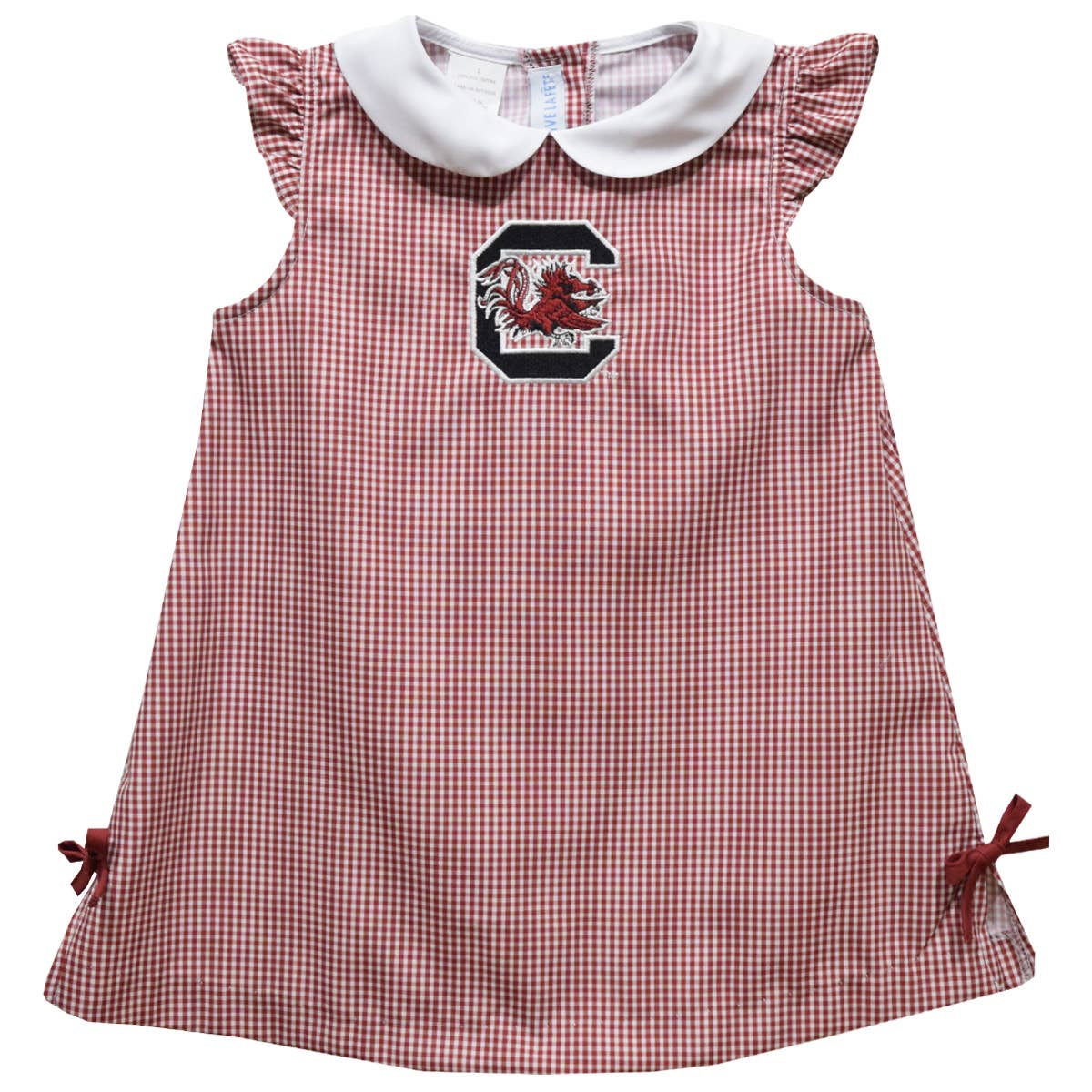 South Carolina Gamecocks Embroidered Gingham Dress