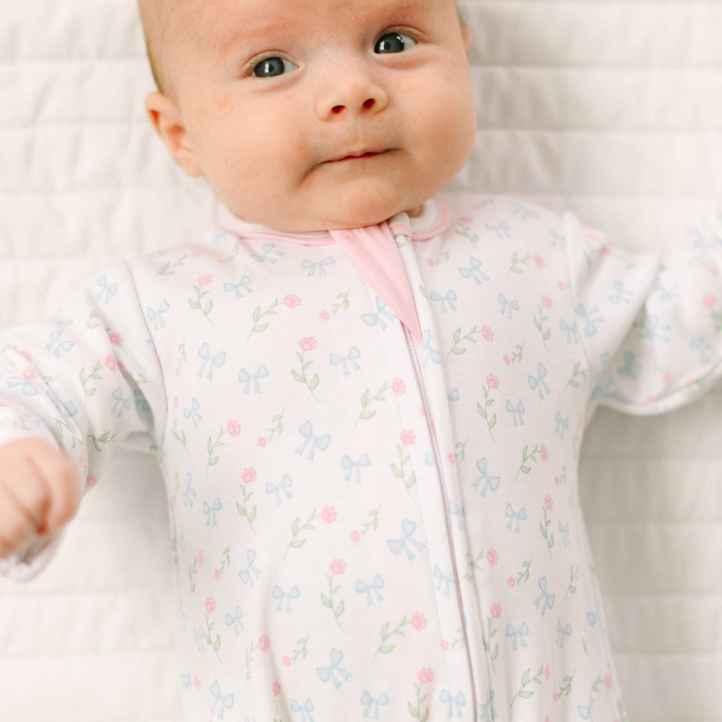 Evelyn's Print Zip Footie