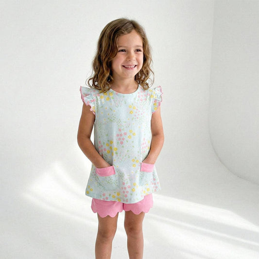 The Flower Girl's Shorts Set