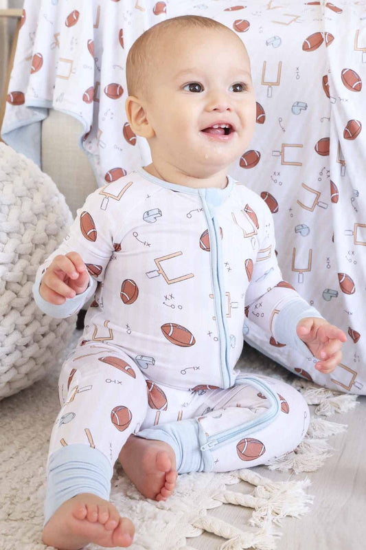 Tiny Touchdowns Convertible Zip Romper