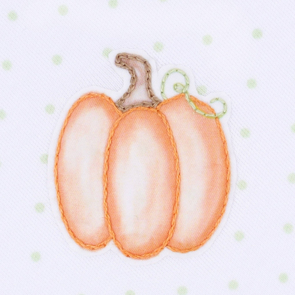 Baby Pumpkin Hand-Embroidered Boy Bubble