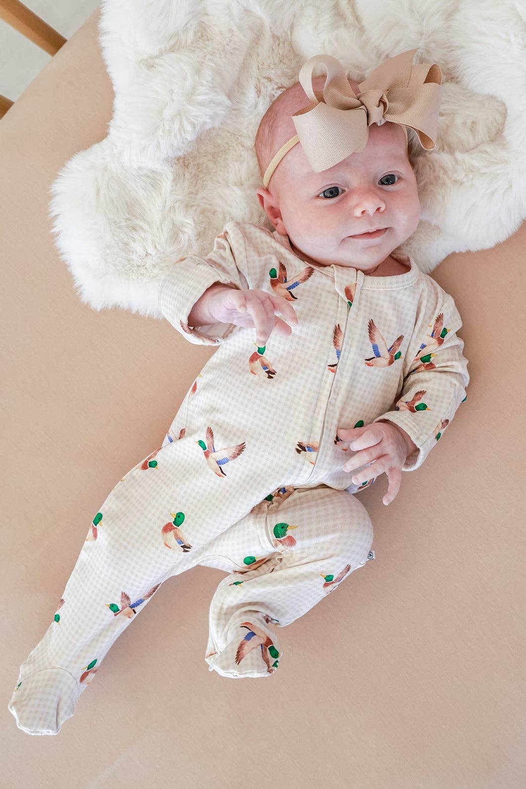 Little Mallard | Bamboo Zipper Footie