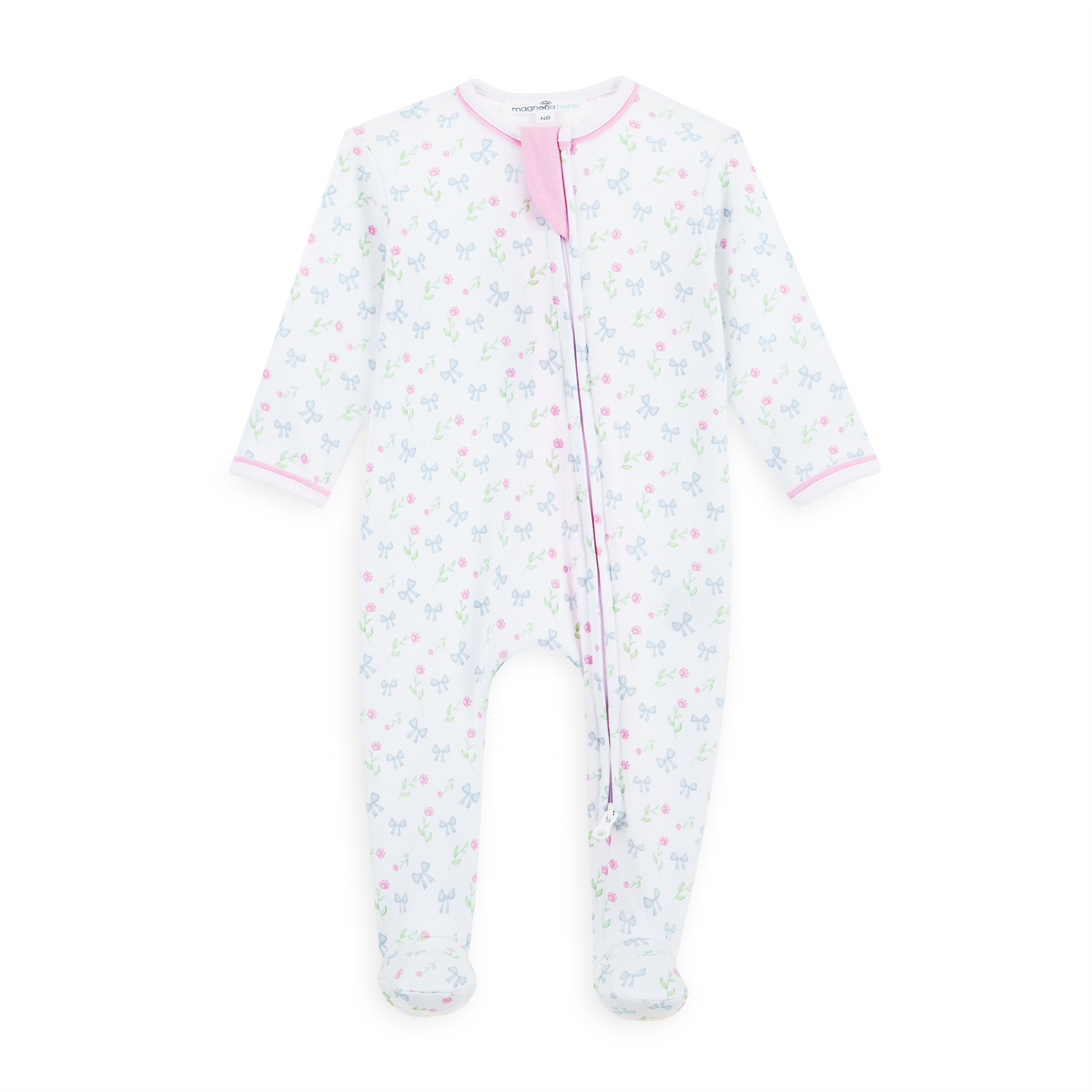 Evelyn's Print Zip Footie