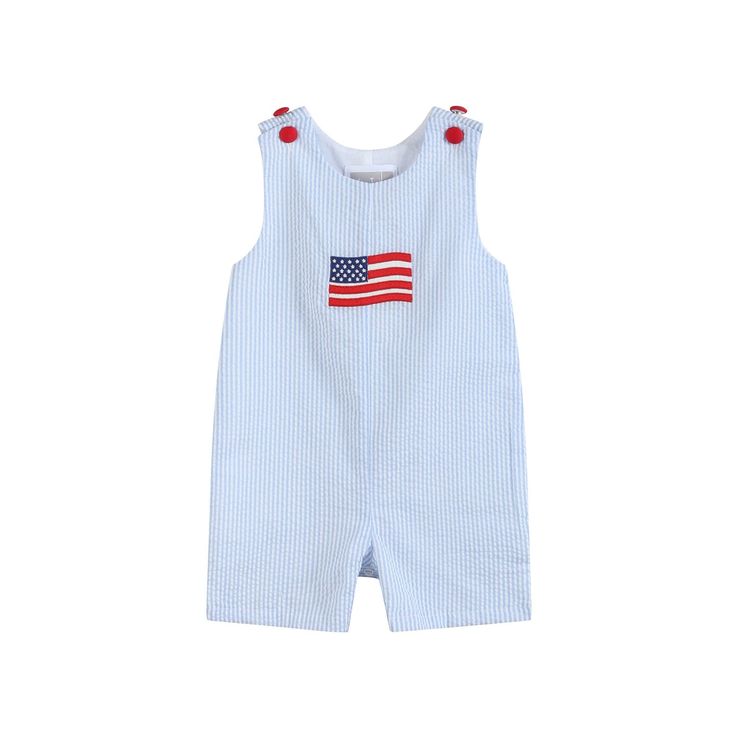 Seersucker USA Flag Shortalls