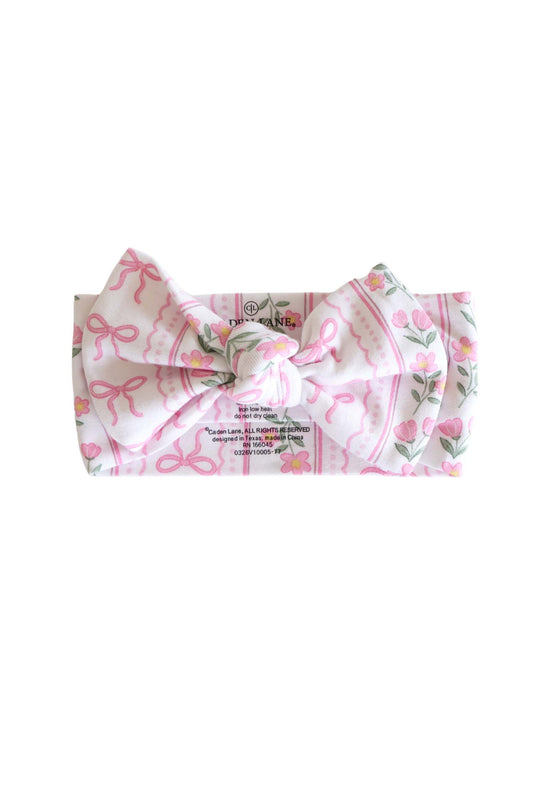Coquette Garden Knit Bow Headwrap