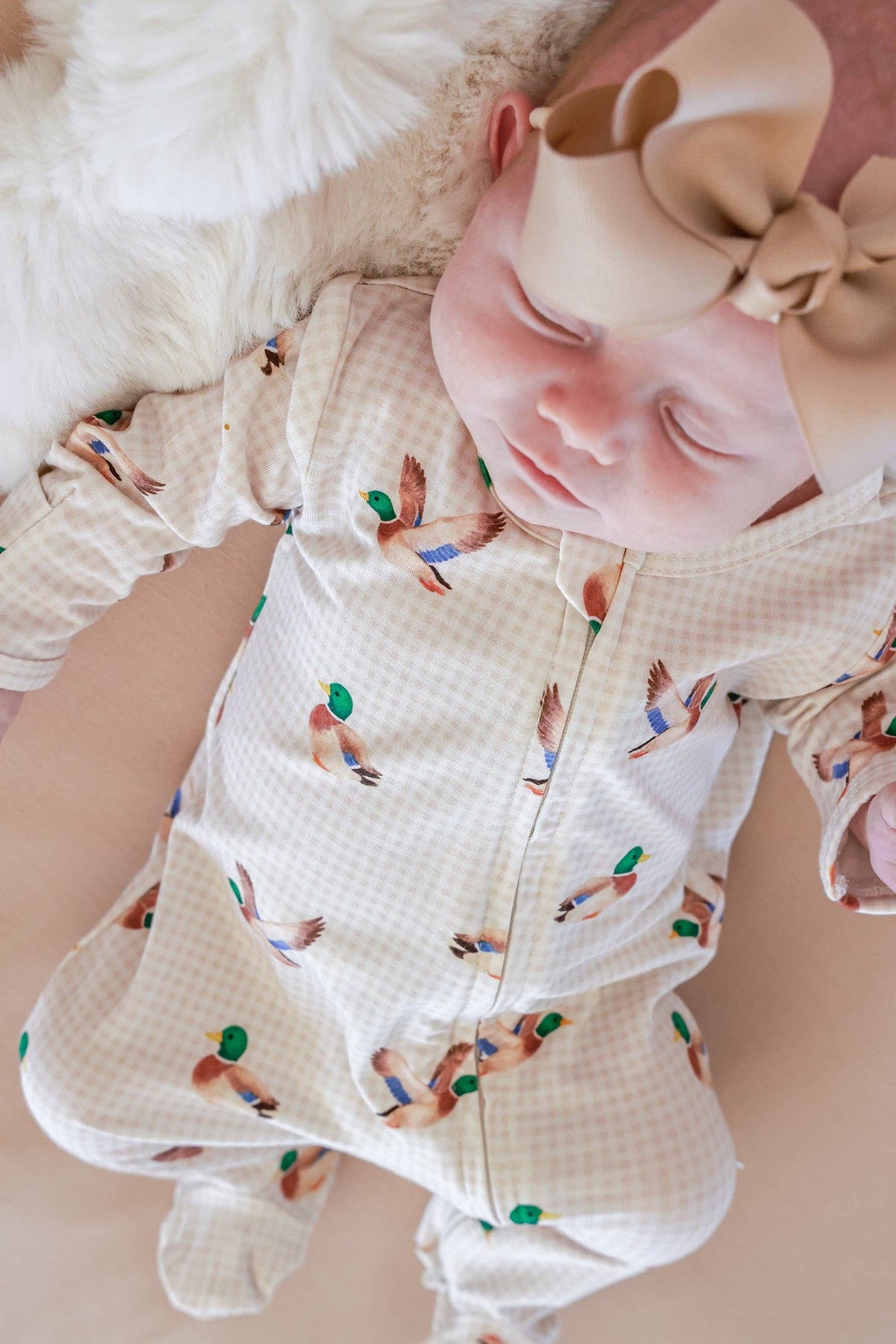 Little Mallard | Bamboo Zipper Footie