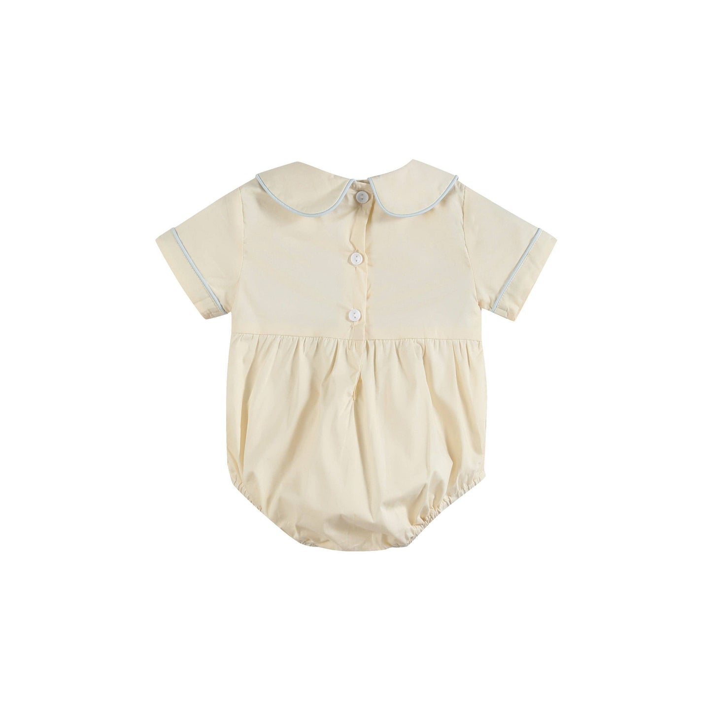 Whale Smocked Collared Romper