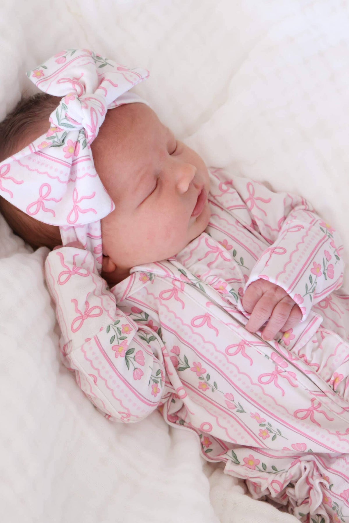 Coquette Garden Knit Bow Headwrap