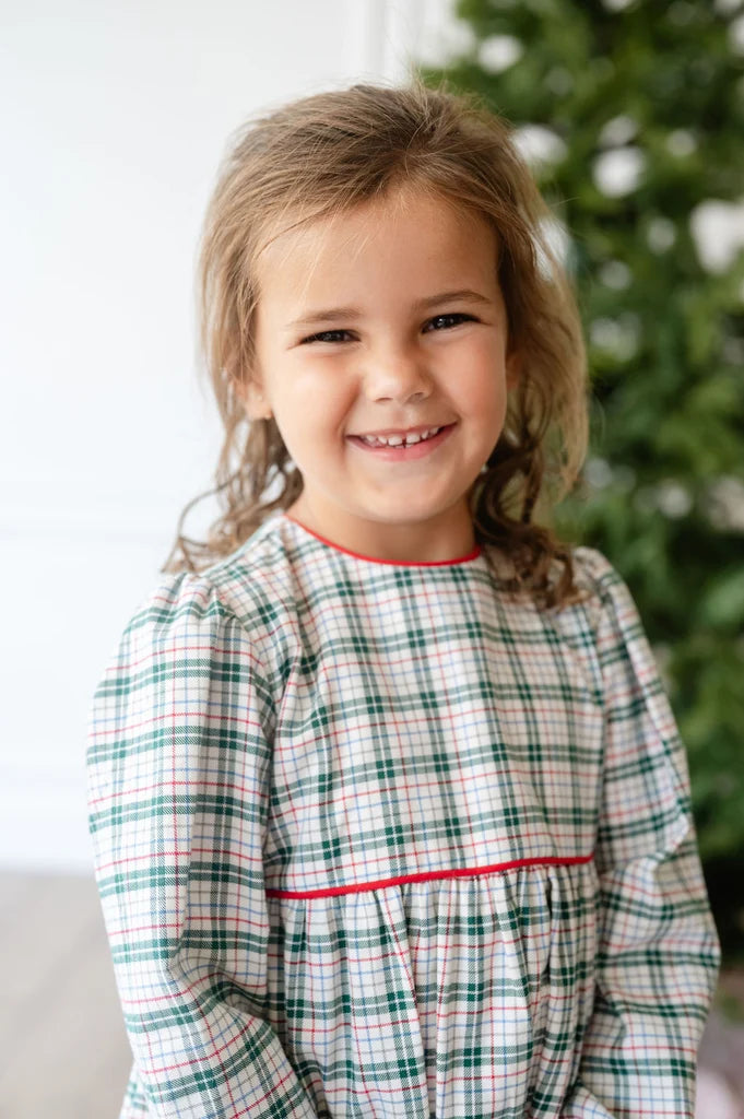 Holiday Golden Fields Plaid Annie Dress