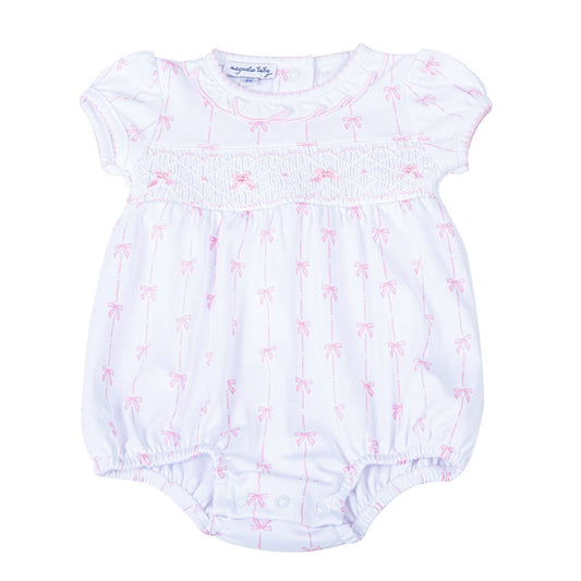 Amelia's Smocked Short Sleeve Bubble