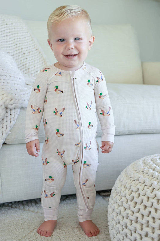 Little Mallard | Convertible Bamboo Zip Romper