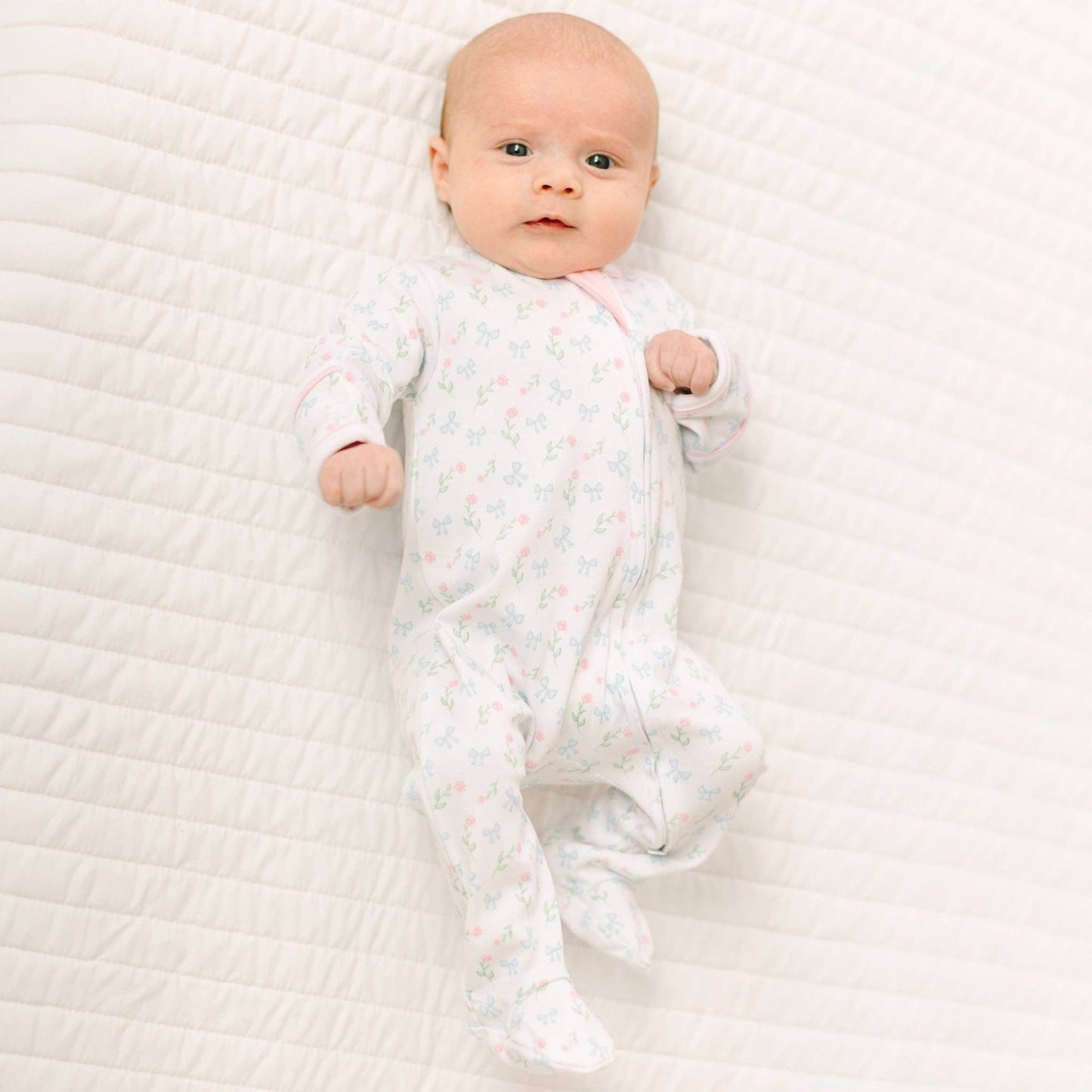Evelyn's Print Zip Footie