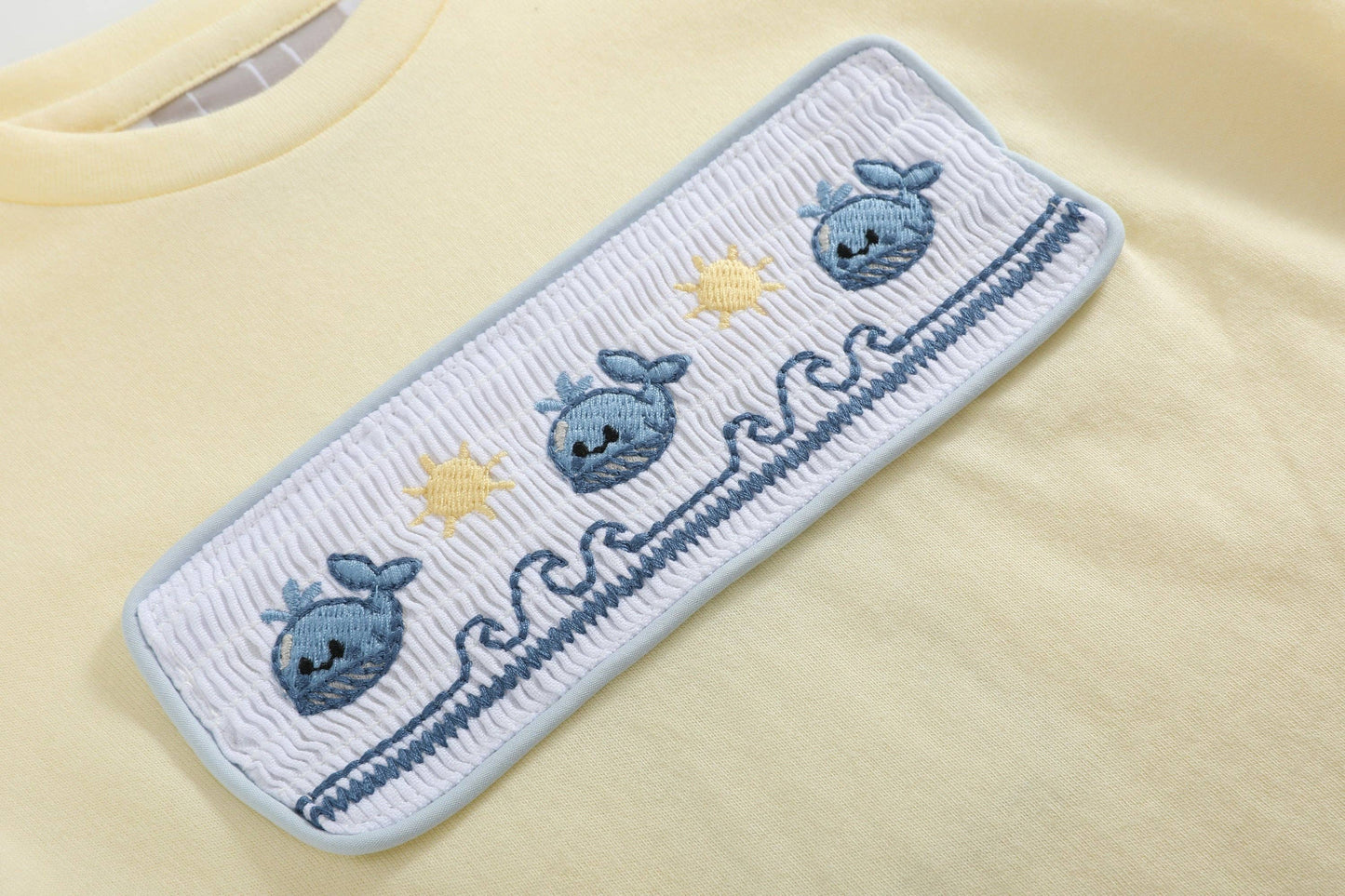 Whale Smocked Shirt and Shorts Set