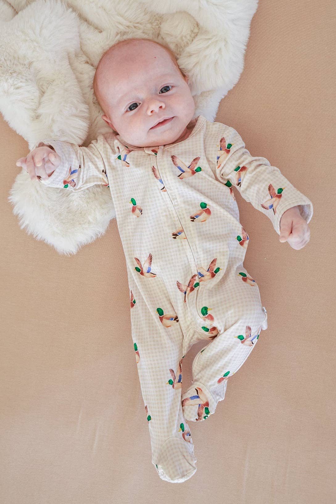 Little Mallard | Bamboo Zipper Footie