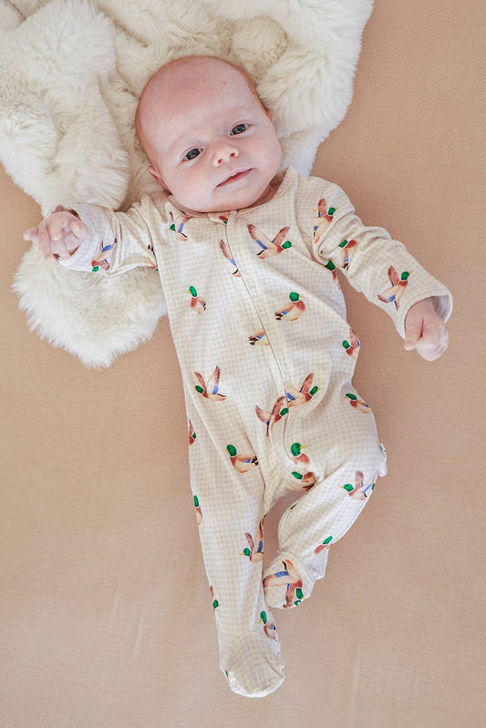 Little Mallard | Bamboo Zipper Footie