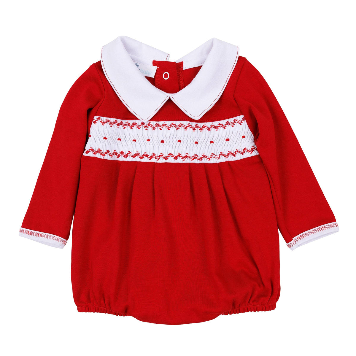 Miles Smocked Long Sleeve Bubble