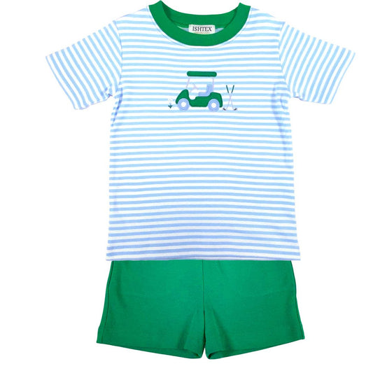 Golf Cart Boy's Shorts Set