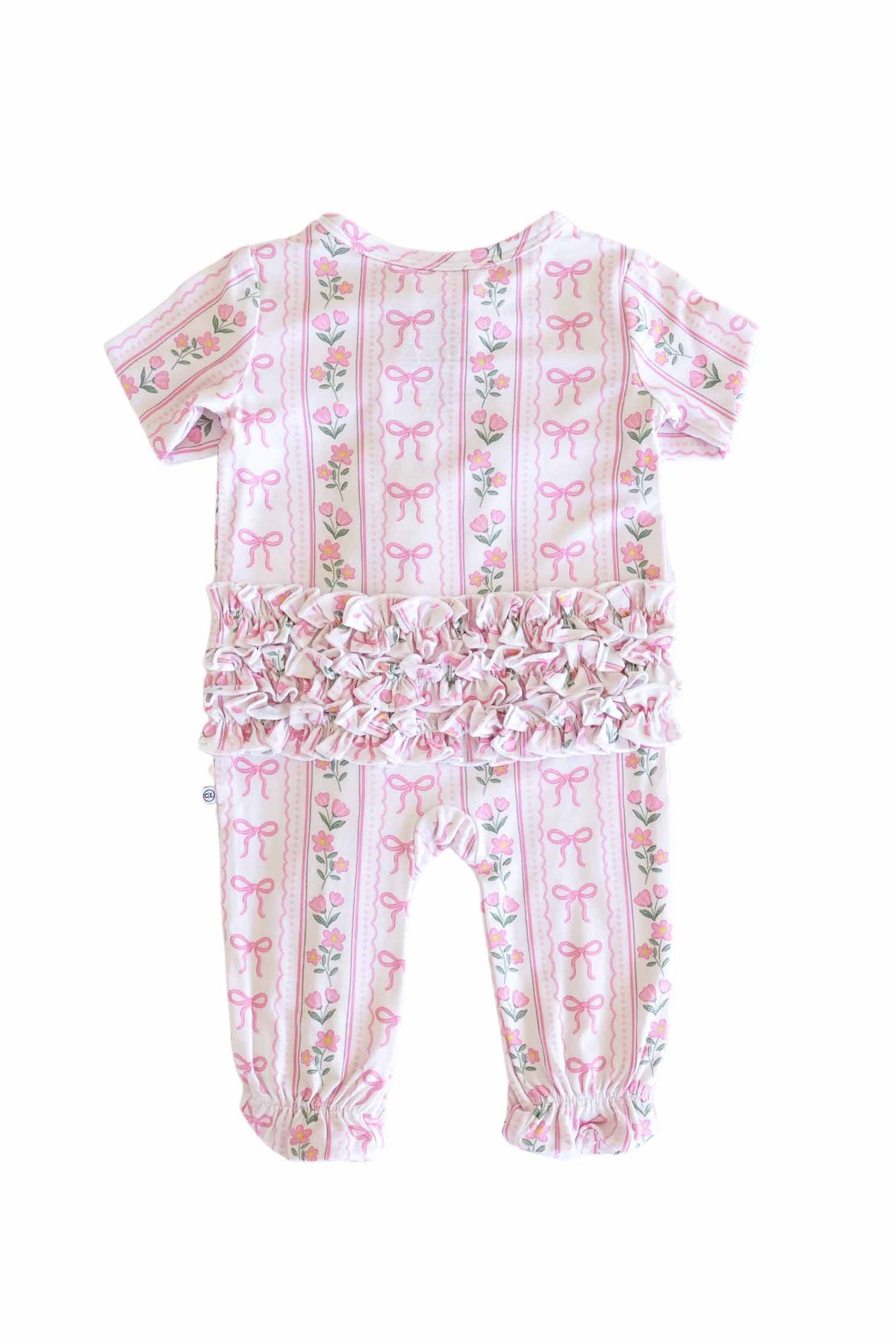 Coquette Garden Ruffle Zipper Footie